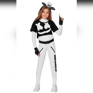 Girls Marshmello Costume Medium 8-10